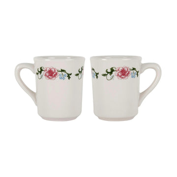 Tuxton LCM-080 Western Rose China Mug, 8 oz., Multicolor, 36/Case - Default Title