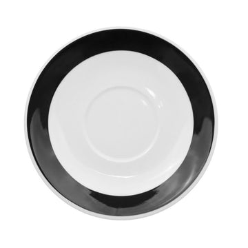 CAC China R-2-BLK Rainbow Stoneware Saucer, 6" Diameter, 36/Case - Default Title