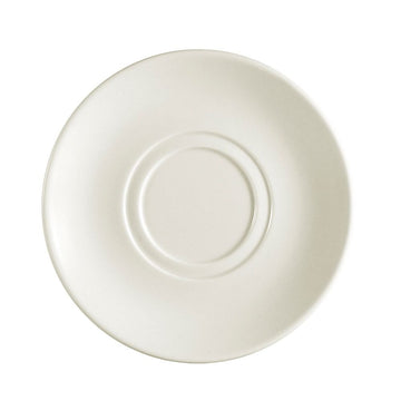 CAC China SMG-2 Rolled Edge Saucer, 7" Diameter, Ivory, 36/Case - Default Title
