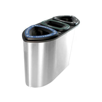 Busch Systems 101230 Boka Stainless Steel Paper Waste Receptacle, 78 gal., Silver - Default Title