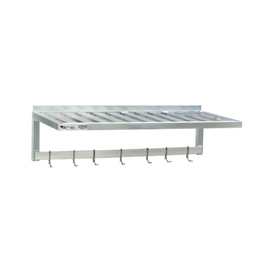New Age Industrial Aluminum Wall Shelf, 20" Wide, Silver - 600 lb.