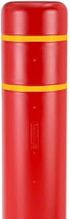 Innoplast BollardGard 8" x 72" Bollard Cover Red (Red Yellow Tape)