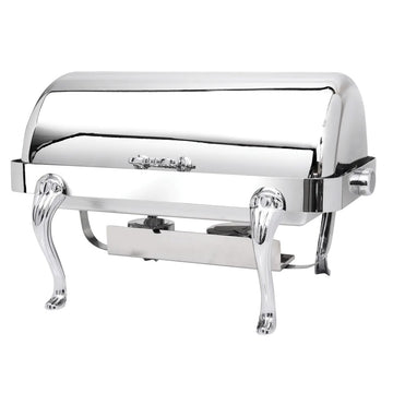 Eastern Tabletop Queen Anne Stainless Steel Induction Chafer, 8 qt. - Silver