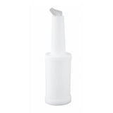 Liquor/Juice Pour Bottle - 1 Quart by Winco – Plastic, White, Model PPB-1W