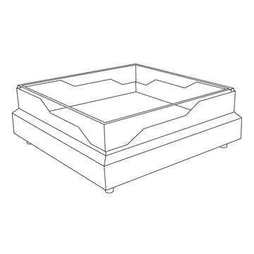 Eastern Tabletop Stainless Steel Raw Bar, 20 3/4" x 20 3/4" - Black
