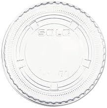 No-Slot Plastic Cup Lids, 3.25-9oz Cups, Clear, 100/Sleeve, 25 Sleeves/Carton, Sold as 1 Carton