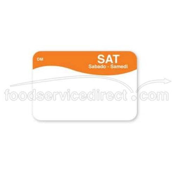 DissolveMark 1 in x 1 1/2 in Saturday Label by DayMark – Model 1100816