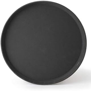 Royal Industries 14" Serving Tray, Anti-Slip Surface, Round, Black Color (Made of fiberglass)