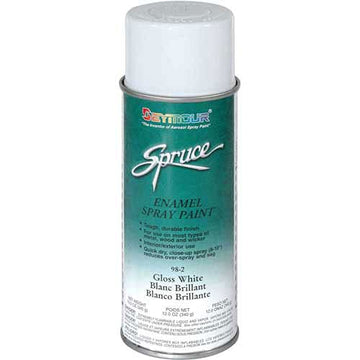 Spruce General Use Spray Paint 12 Oz. Gloss White 12 Cans/Case by Seymour – 16 oz. Aerosol Can, Gloss White, Model 98-2