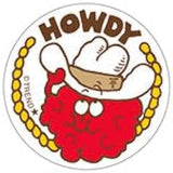 Trend Enterprises Howdy/Raspberry Scent Retro Scratch 'n Sniff Stinky Stickers by Trend; 24 Seals/Pack - Authentic 1980s Designs!