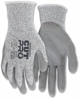 MCR Safety Work Gloves, XS, Salt-and-Pepper/Gray, Cut Resistant