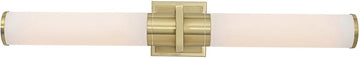 Satin Brass Two-Light Bathroom Vanity from the Positano Collection by Artcraft
