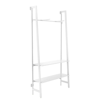 Econoco Steel Outrigger Kit, 48" Wide, White - 2 Faceouts 2 Adjustable Metal Shelves