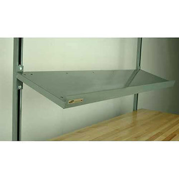 4-5BAS Angled Cantilevered Shelf for 60" Workbench by Stackbin – 52" Length, 12" Height, Steel, Blue, Model 4-5BAS-BL