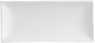 CAC China TOK-13 Super Porcelain Thick Rectangular Platter, 11-1/2 by 5-1/4-Inch, White, Box of 12