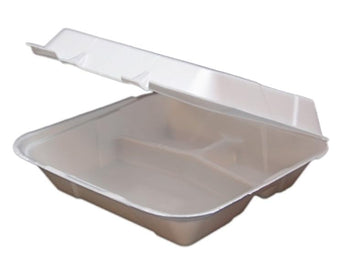 U-Vent Hinged Foam Container by Ecopax – Foam, white, Model RE993