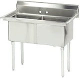 Double Fabricated Bowl 2 Compartment Scullery Sink Size: 43" H x 41" W x 24" D