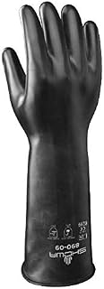 SHOWA 890 Viton Over Butyl Chemical Resistant Safety Glove, Unlined, 28 mil Thick, 14" Length, XX-Large (1 Pair)