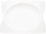 CAC China FashionBridge FSB-25 20 inch Porcelain Bridge Platter Super White, Set of 4