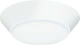 Lithonia Lighting Versi Lite LED Flush Mount Ceiling Light, 3-In-1 Switchable White Light, Dimmable LED Lights for Bedroom, Bathroom, Hallway, 7" Round, White
