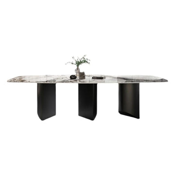 Mesa De Jantar Rock Plate Dining Table Modern Simple Home Restaurant Rectangular Diner Table by JOYNOW – One Size, 240x100x75cm, Model 8524