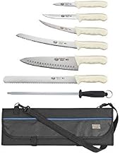 Winco KWP-KIT1, 7-Piece Stal Cutlery Set with Storage Bag, NSF, Knife Set, Kitchen Knives
