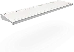 Lozier 1" H x 48" W x 13" L Powder Coated Cool White DL Style Shelf - Case of: 2