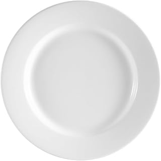 CAC China RCN-28 Plate 20" Porcelain Round, Super White, Set of 2