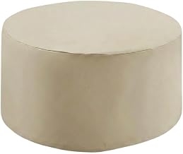 Furnifact White Round Outdoor Coffee Table Cover, Durable Weatherproof Material, UV Safe, Suitable for All Seasons, Lightweight and Easy to Store