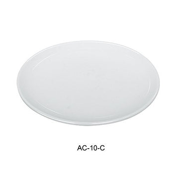 Abco Collection 10" Coupe Plate box of by Yanco – Large, Porcelain, White, Pack of 12, Model AC-10-C