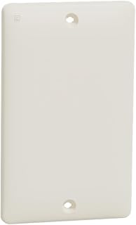 Square D by Schneider Electric X Series Wall Plate for Outlet and Light Switch, Standard Size Blank 1 Gang, Matte Light Almond (SQWS140001LA)