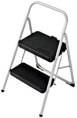 Cosco 11-137 CLGG4 Folding Step Stool, 28.15 in H, 200 lb, Steel, Black