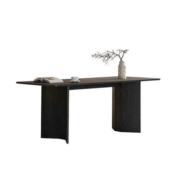 Mesa De Jantar Retro Wooden Dining Table Living Room Black Rock Slab Home Small Apartment Diner Table by JOYNOW – One Size, 200x90x75cm, Model 8524
