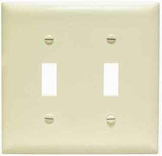 Legrand Pass & Seymour SP2IUCC30 Wall Plate Two Gang Two Toggle Easy Installation, Ivory