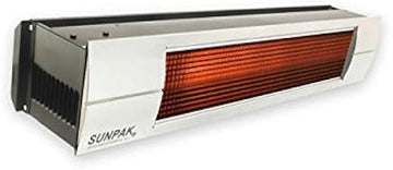 SUNPAK 34 (34,000 BTU) Hanging Patio Heater Black Propane Gas (LP) Stainless Steel Front Fascia Kit