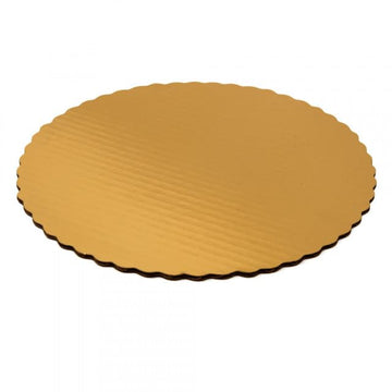 Vineland Packaging Scalloped Cake Circle Gold by Vineland Packaging Corp – 6.25", Cardboard, Gold, Model 16708