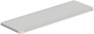 Lozier 3’ Wide Contoured End Deck for Gondola Shelving Unit & Retail Display Shelves | Retail Display & Gondola Accessories | Durable Shelf Deck for Retail Stores | 3’ W x 16” D Silver