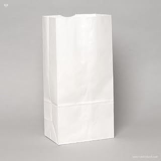 Novolex Duro Wolf Standard Flat Bottom Paper Grocery Bag White, 10 lb. | 500/Pack
