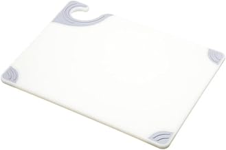 San Jamar Saf-T-Grip Plastic Cutting Board with Safety Hook, 9" x 12" x 0.375", White