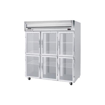 Beverage-Air Horizon Series - Top Mount Reach in Refrigerator - Three Section - Half Glass Door - SS EXT/INT by Beverage Air – Stainless Steel, Model HRPS3HC-1HG