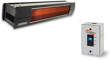 SUNPAK S34B TSH Hanging Patio Heater Black Natural Gas (NG) Black Front Fascia Kit