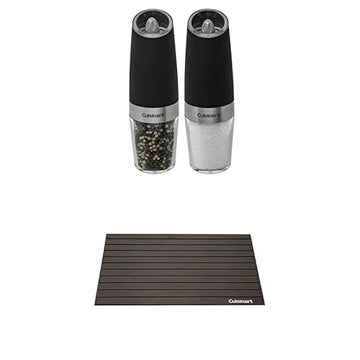 BBQ Prep & Seasoning Bundle: Rapid Defrosting Tray + Gravity Salt & Pepper Mill Set by Cuisinart – Commercial Grade