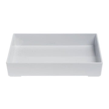 White Melamine Tray - 9 3/4"L x 6 3/4"W x 1 3/4"H by HUBERT – 9.8" x 6.8" x 1.8", Melamine, White, Model H0277-WHITE