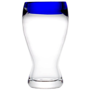 16 oz Aruba Beer Glass w/Cobalt Blue Rim by Libbey – 16 Ounces, Glass, Model 92316