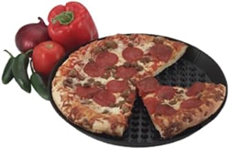 H.S. Inc HS1030-CH Pizza Pleezer™, 11" Diameter, Patented Elevators, Charcoal Polypropylene, Microwavable and Dishwasher Safe, Commercial Pizza Tray, 12 Pack