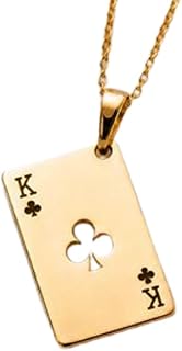 925 Sterling Silver King Of Clubs Minimalist Pendant Necklace In Rectangle Shape With 18 Inch Cable Chain Gold Plated Charm Meaningful Jewelry |WWS_3DM_00277