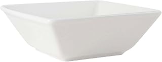 Tuxton Napa Pearl White 24-Ounce Square Bowl, Case of 12, White; Scratch Resistant; Chip Resistant; Lead & Cadmium Free; Dishwasher, Microwave, Oven Safe