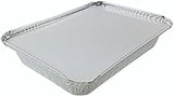 Handi-Foil 1 1/2 lb. Oblong Shallow Aluminum Take-Out Pan w/Board Lid (Pack of 100)