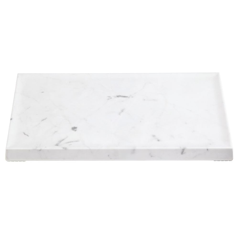 Cerve Collection Marble Melamine Replacement Top for Rectangular Riser - 10 1/2"L x 6 2/5"W by HUBERT – Melamine, White, Model 14683