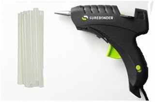 Surebonder 10-Watt Electric Mini Glue Gun Kit, Dual-Temperature Settings, Red